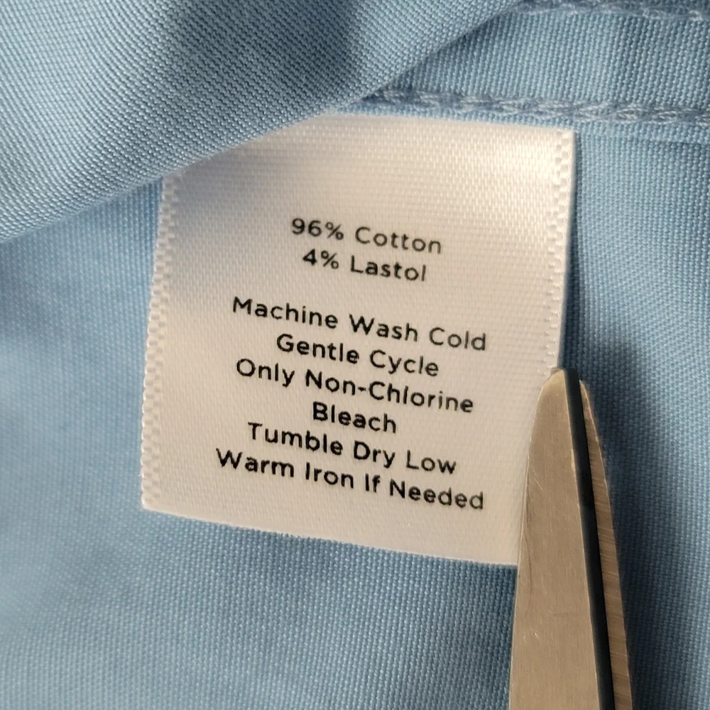 Talbots Blue Button-Up Blouse - Picture 9 of 9